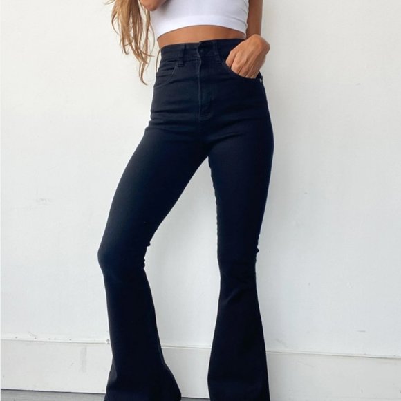 Chipre Denim Sunny High-Rise Oxford Jean Flare - Picture 3 of 6